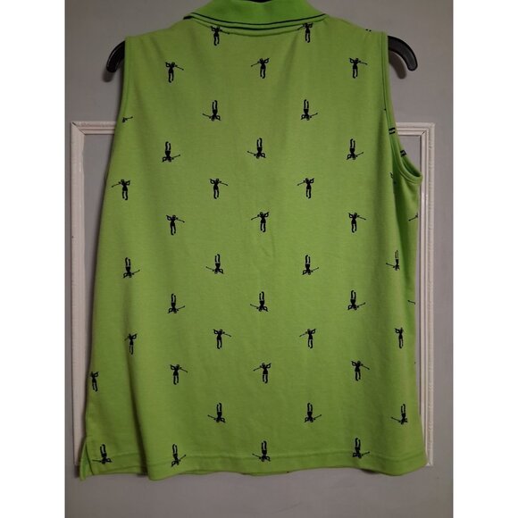 K.T. Golf Keneth Tool Green Top Zipper Size L Golfers Sleeveless - Picture 5 of 7